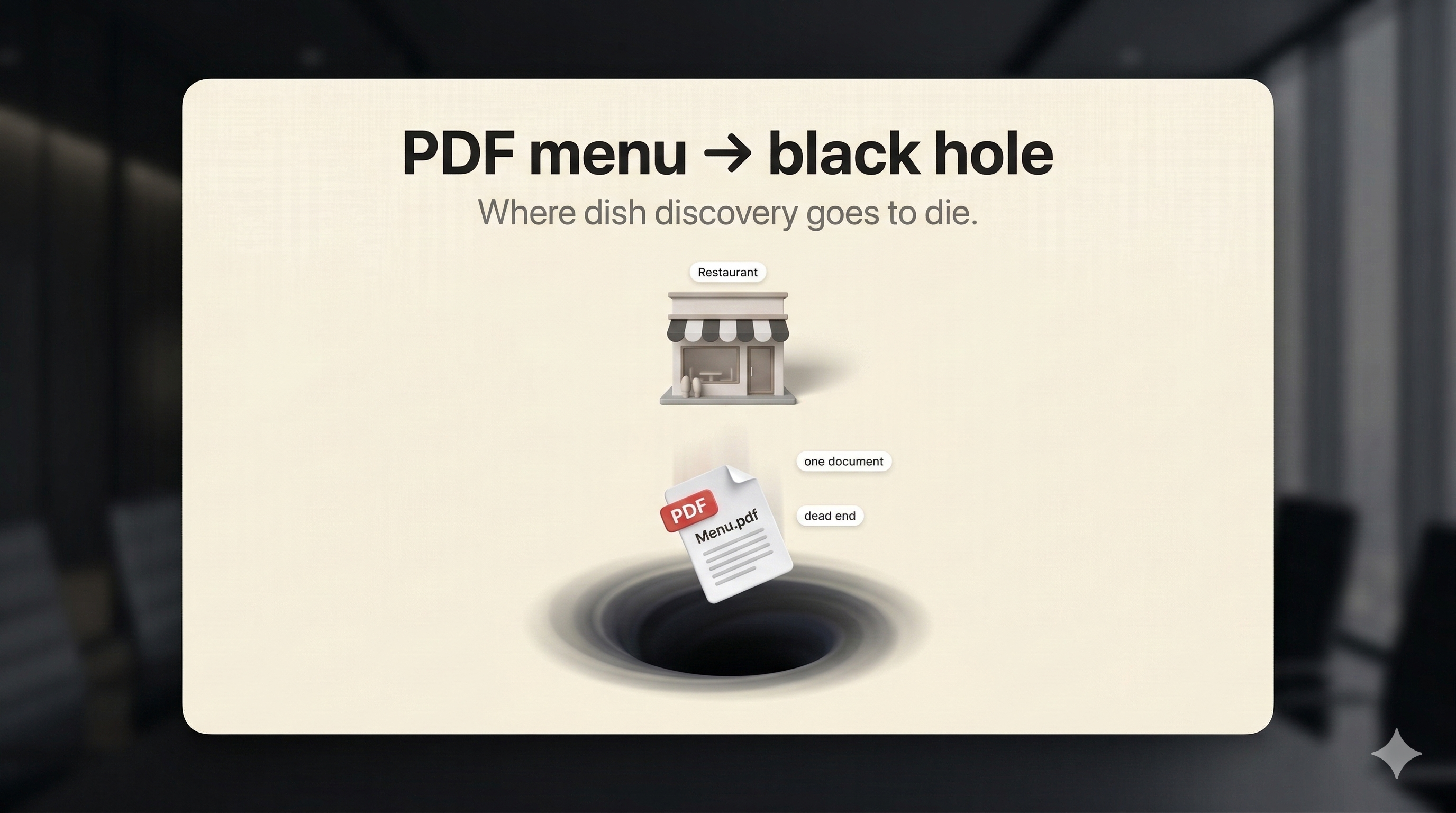 PDF menu goes into a black hole — where dish discovery goes to die